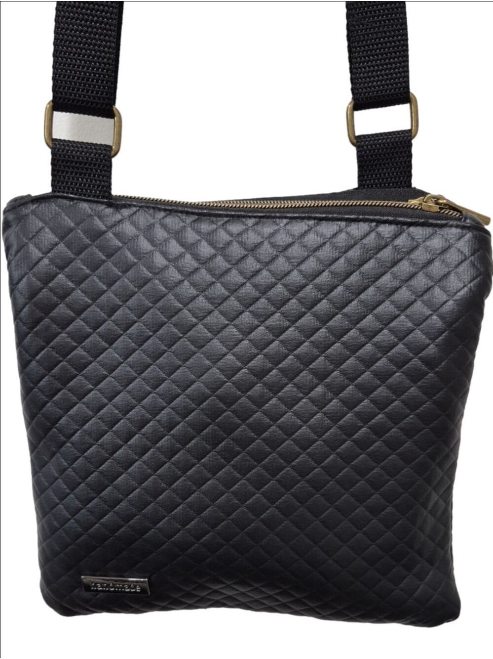 Custom Handmade Diamond-Quilted Crossbody Bag